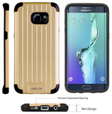 GOLD MATTE METALLIC SLIM DUO-SHIELD CASE COVER FOR SAMSUNG GALAXY S6 EDGE PLUS +