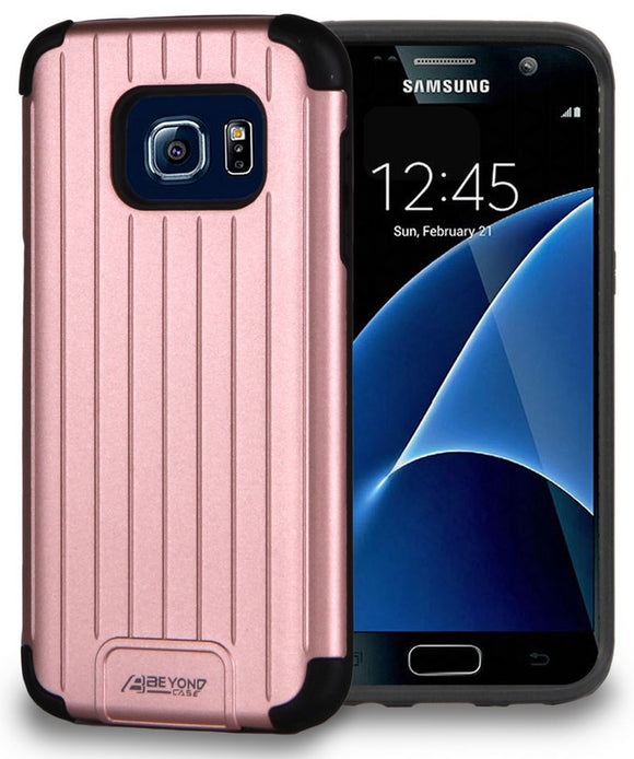 ROSE GOLD PINK MATTE METALLIC SLIM DUO-SHIELD CASE COVER FOR SAMSUNG GALAXY S7