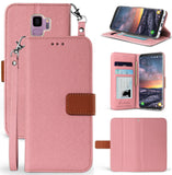 MAGNETIC FLAP WALLET CASE STAND + WRIST STRAP LANYARD FOR SAMSUNG GALAXY S9