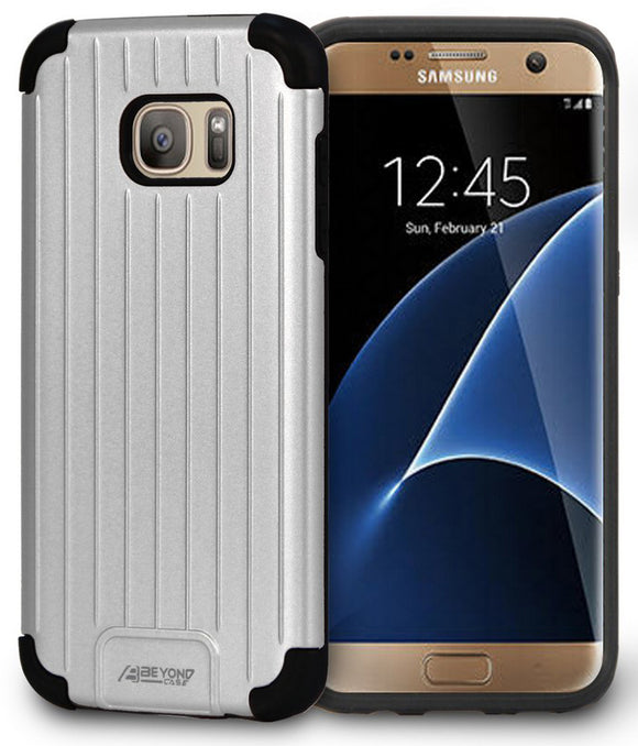 SILVER MATTE METALLIC SLIM DUO-SHIELD CASE COVER FOR SAMSUNG GALAXY S7 EDGE