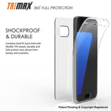 TRI-MAX CLEAR SCREEN GUARD TPU CASE SLIM COVER FOR SAMSUNG GALAXY S7 EDGE