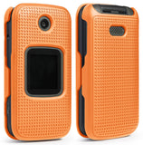 Grid Texture Snap-On Protective Case Slim Cover for Alcatel Smartflip, Go Flip 3