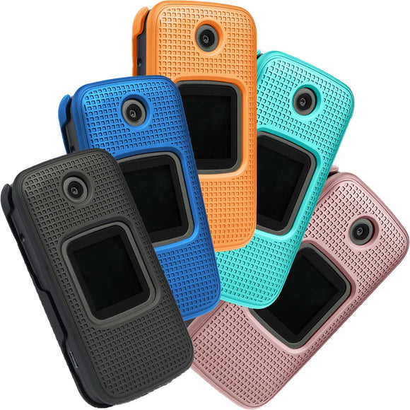 Grid Texture Snap-On Protective Case Slim Cover for Alcatel Smartflip, Go Flip 3