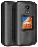 Grid Case Hard Cover and Belt Clip Holster for Alcatel TCL Flip 2 Phone (T408DL)