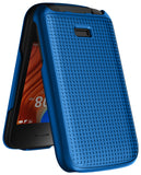 Grid Case Hard Cover and Belt Clip Holster for Alcatel TCL Flip 2 Phone (T408DL)
