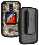 Grid Case Hard Cover and Belt Clip Holster for Alcatel TCL Flip 2 Phone (T408DL)