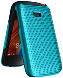 Grid Case Hard Cover and Belt Clip Holster for Alcatel TCL Flip 2 Phone (T408DL)