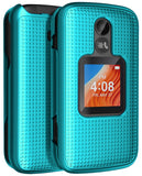 Grid Case Hard Cover and Belt Clip Holster for Alcatel TCL Flip 2 Phone (T408DL)