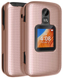 Grid Case Hard Cover and Belt Clip Holster for Alcatel TCL Flip 2 Phone (T408DL)