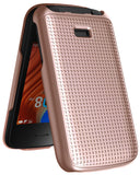 Grid Case Hard Cover and Belt Clip Holster for Alcatel TCL Flip 2 Phone (T408DL)