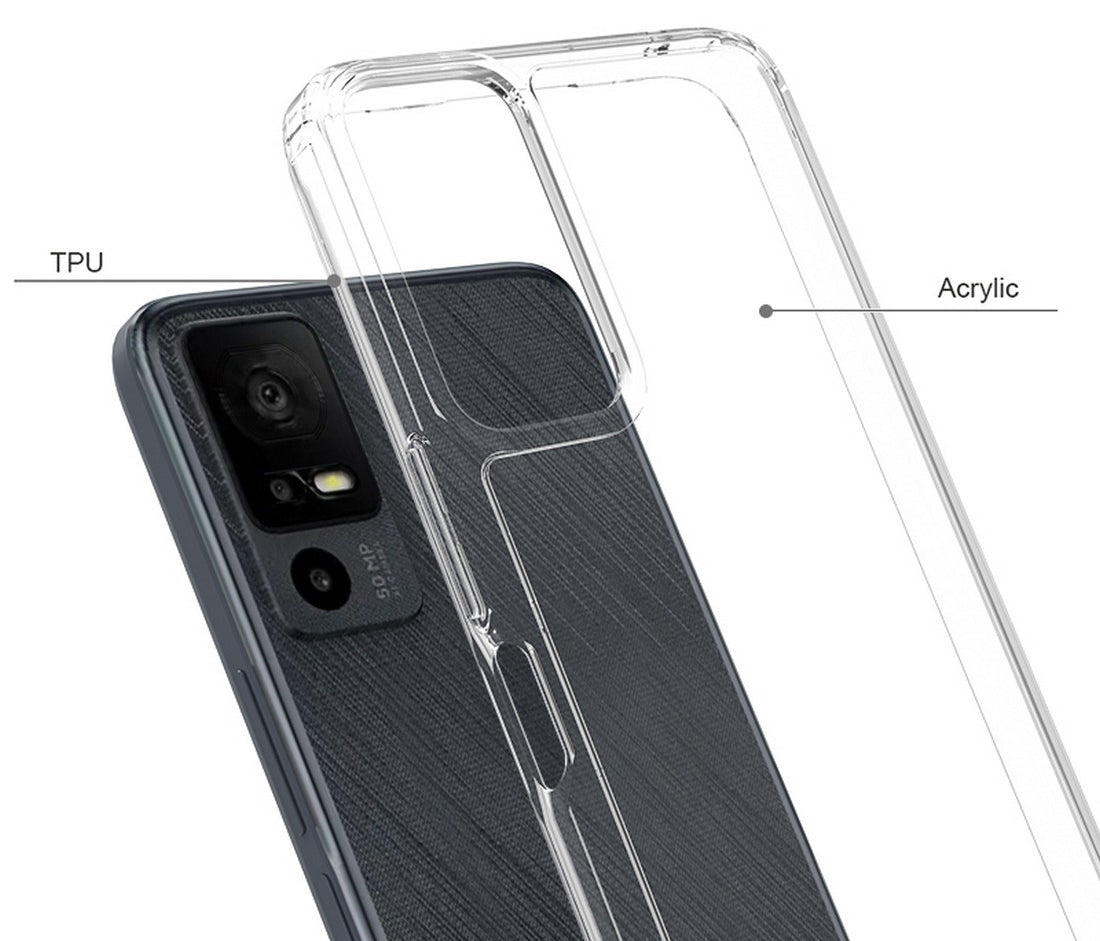 AquaFlex Transparent Anti-Shock Clear Case Slim Cover for TCL 40 XE 5G Phone