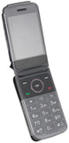 Black Vegan Leather Case Belt Clip Screen/Keypad Cover for TCL Flip 4 5G Phone