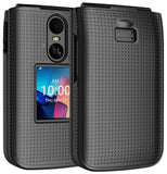 Grid Texture Hard Case Slim Cover for TCL Flip 4 5G Phone (2025, T440)