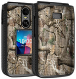 Grid Texture Hard Case Slim Cover for TCL Flip 4 5G Phone (2025, T440)