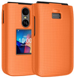 Grid Texture Hard Case Slim Cover for TCL Flip 4 5G Phone (2025, T440)