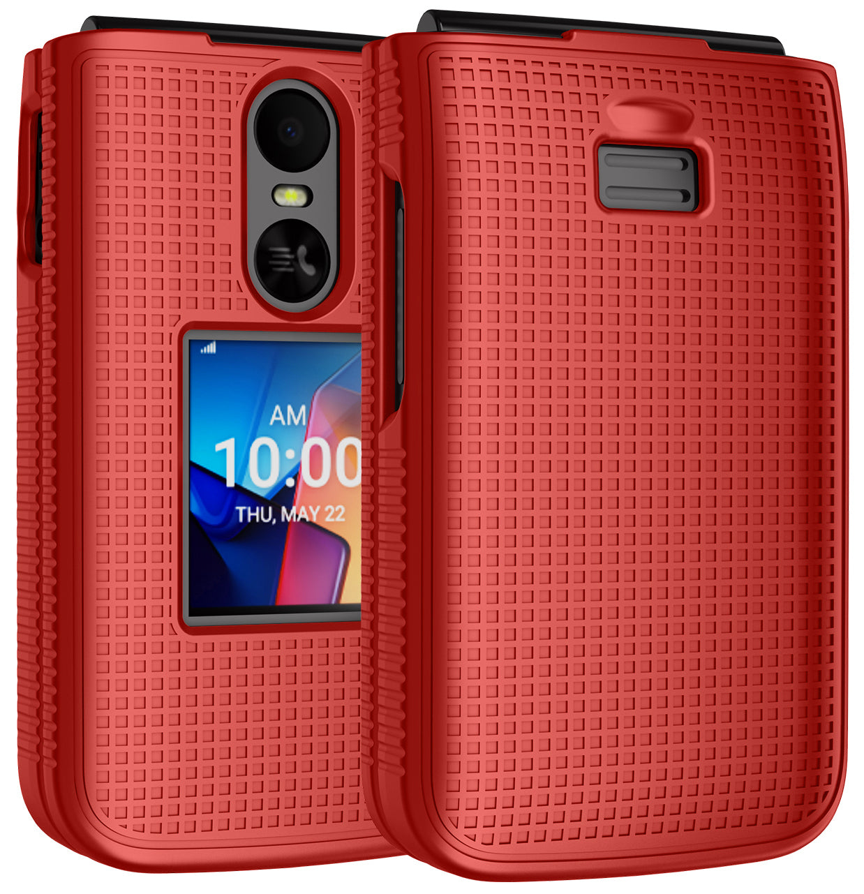 Grid Texture Hard Case Slim Cover for TCL Flip 4 Phone Grid Texture Hard Case Slim Cover for TCL Flip 4 Phone