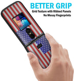 Grid Texture Hard Case Slim Cover for TCL Flip 4 5G Phone (2025, T440)