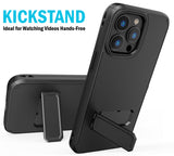 Rugged Hybrid Case w/ Stand and Belt Clip Holster Combo for iPhone 15 Pro Max