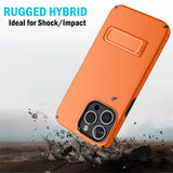 Rugged Hybrid Case w/ Stand and Belt Clip Holster Combo for iPhone 15 Pro Max