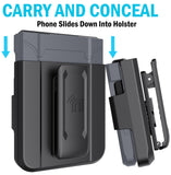 Rugged Phone Case and Belt Clip Holster Combo for Samsung Galaxy Z Flip 5 2023