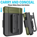 Rugged Phone Case and Belt Clip Holster Combo for Samsung Galaxy Z Flip 5 2023