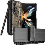 Rugged Case + Holster with Stand and S Pen Holder for Galaxy Z Fold 4