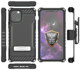 Tri-Shield Rugged Case Kickstand Cover Belt Clip Holster for Apple iPhone 11 Pro