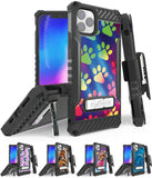 Rugged Tri-Shield Case + Belt Clip for iPhone 11 PRO MAX - Adorable Animals