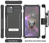 Rugged Tri-Shield Case + Belt Clip for iPhone 11 PRO MAX - Adorable Animals