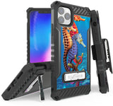 Rugged Tri-Shield Case + Belt Clip for iPhone 11 PRO MAX - Adorable Animals