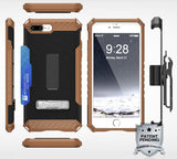 TRI-SHIELD CASE STAND CARD SLOT COVER STRAP BELT CLIP FOR iPHONE 8 PLUS, 7PLUS