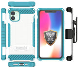 Tri-Shield Rugged Case Kickstand Cover Belt Clip Holster for Apple iPhone 11
