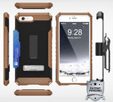 Tri-Shield Rugged Case Stand Card Slot Strap and Belt Clip for iPhone 8, 7