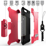 Tri-Shield Rugged Case Stand Card Slot Strap Belt Clip for iPhone SE 2022/2020