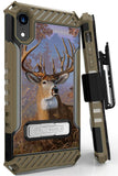 Big Buck Deer Camo Outdoor Case Cover Belt Clip Strap for Apple iPhone XR 6.1"