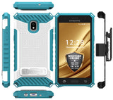 Tri-Shield Rugged Case Stand + Belt Clip Holster for Samsung Galaxy J3 (2018)