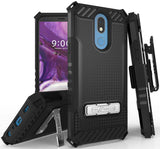 Tri-Shield Rugged Case Cover + Belt Clip Holster + Strap for LG Xpression Plus 2