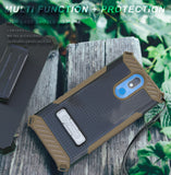 Tri-Shield Rugged Case Cover + Belt Clip Holster + Strap for LG Xpression Plus 2