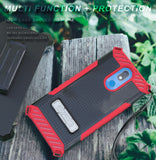 Tri-Shield Rugged Case Cover + Belt Clip Holster Strap for LG K40/Solo/K12 Plus