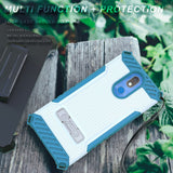 Tri-Shield Rugged Case Cover + Belt Clip Holster Strap for LG K40/Solo/K12 Plus