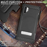 Tri-Shield Rugged Case Kickstand Cover + Belt Clip Strap for Galaxy Note 10 Plus