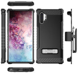 Tri-Shield Rugged Case Kickstand Cover + Belt Clip Strap for Galaxy Note 10 Plus