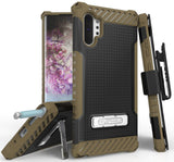 Tri-Shield Rugged Case Kickstand Cover + Belt Clip Strap for Galaxy Note 10 Plus