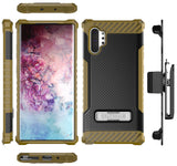 Tri-Shield Rugged Case Kickstand Cover + Belt Clip Strap for Galaxy Note 10 Plus