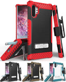 Tri-Shield Rugged Case Kickstand Cover + Belt Clip Strap for Galaxy Note 10 Plus