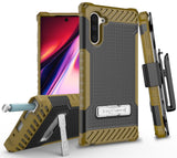 Tri-Shield Rugged Case Kickstand Cover + Belt Clip for Samsung Galaxy Note 10