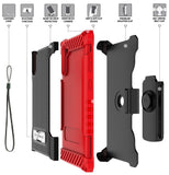 Tri-Shield Rugged Case Kickstand Cover + Belt Clip for Samsung Galaxy Note 10