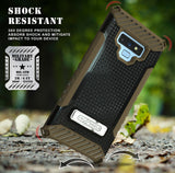 Tri-Shield Rugged Case Cover Metal Stand + Wrist Strap for Samsung Galaxy Note 9