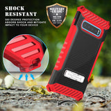 Tri-Shield Rugged Case Kickstand Cover + Belt Clip for Samsung Galaxy S10