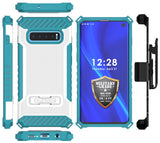 Tri-Shield Rugged Case Kickstand Cover + Belt Clip for Samsung Galaxy S10